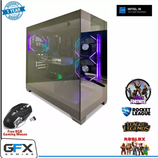 Gaming PC Intel Core i9 14th Gen- 14900 RTX 4060 8GB 64GB RAM DDR5 2TB SSD WiFi